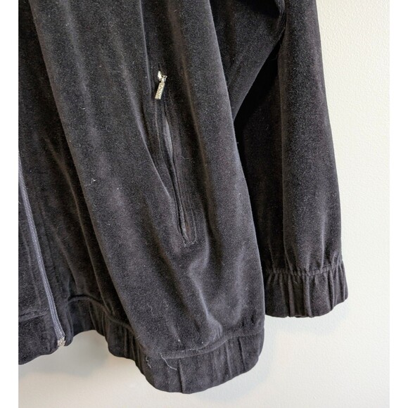 Pony Size XL Velour Track Jacket Mens Zip Up Tracksuit Extra Large Coat Pockets - Picture 3 of 5